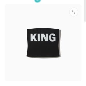 KING Kylie Kylie cosmetics merch tube top shirt sold out size S black and white